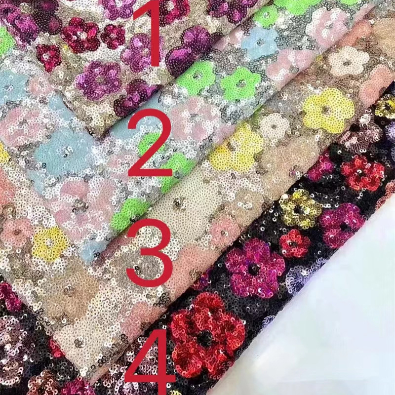 Dantel Toptancı Kız ve Kadın Elbise Kostümleri İçin Yeni Sequin Kumaşı Açıklar