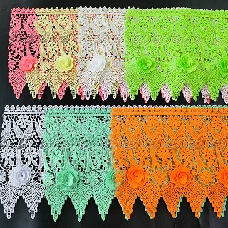 Gipür polyester dantel suda çözünür dantel süs