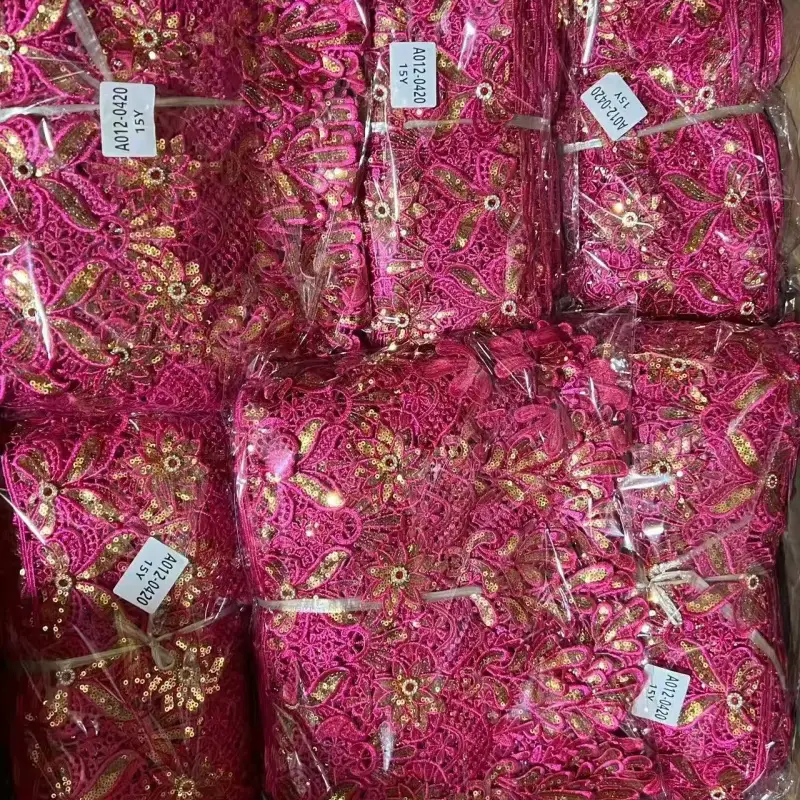 Fashionable High Quality Short Three Dimensional Floral Sequin Lace Suitable For Dresses And Other Accessories Fashionable High Quality Short Three Dimensional Floral Sequin Lace Suitable For Dresses And Other Accessories