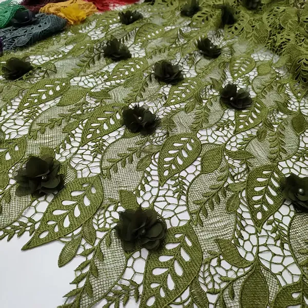Wholesale Luxury Velvet Guipure Lace Middle East Velvet Lace Fabric Fashion High Quality Velvet Lace