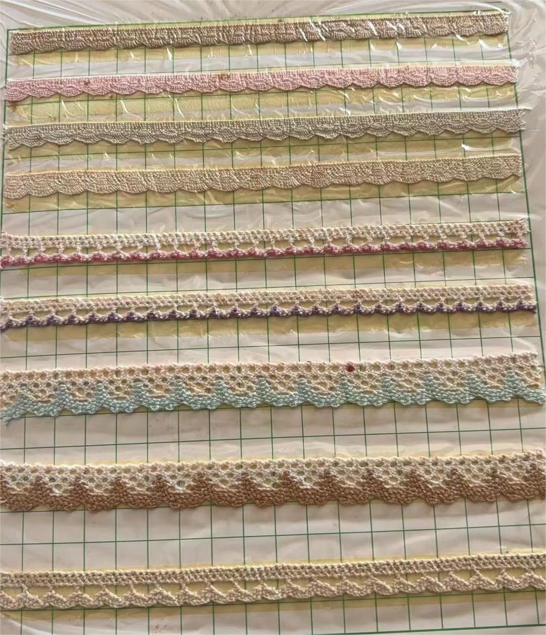 100% Cotton Sustainable Crocheted Embroidery Lace Knitted Trimming Cotton Lace