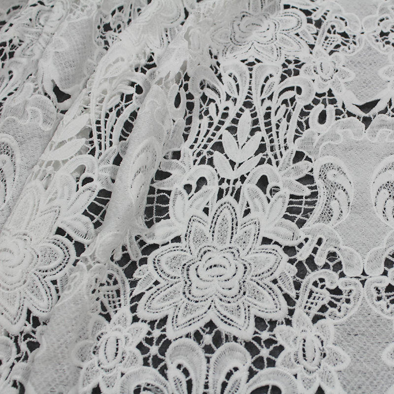 Polyester nakış örgü tül örgü kumaş