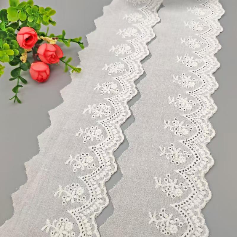 T/C Pamuk Dantel Kırpma Nakış Pamuk Dantel Trim Çiçeği T/C Eyel Dantel Kırpma