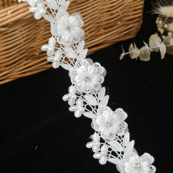 Çözünür Nakış 3D Dantel Trim