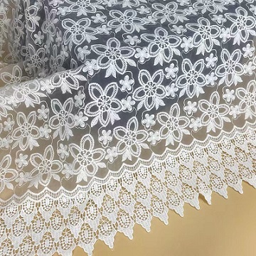tül işlemeli kumaş İsviçre vual dantel kumaş