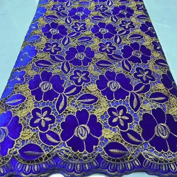 Toptan Lüks Kadife Gipür Dantel Orta Doğu Kadife Dantel Kumaş Moda Yüksek Kaliteli Kadife Dantel